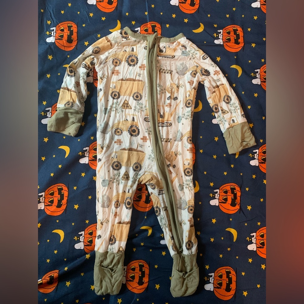 Baby Construction Truck Footie